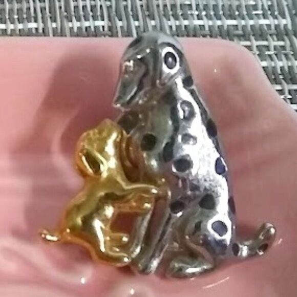 Vintage Dalmation with Pup Lapel Pin - Picture 2 of 6